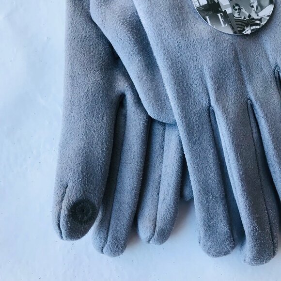Elle Women gray  Gloves  Lined  Smart Touch MSRP $32 - Picture 3 of 6
